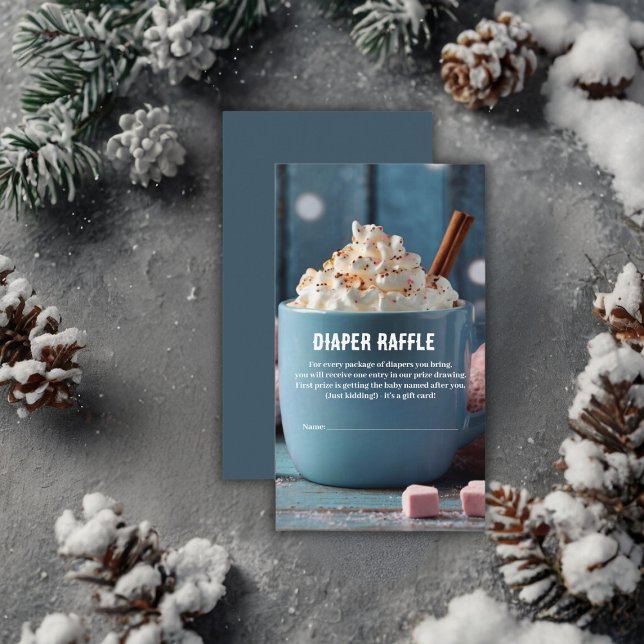 Hot Chocolate w/ Whipped Cream Cozy Baby Shower Enclosure Card (Creator Uploaded)