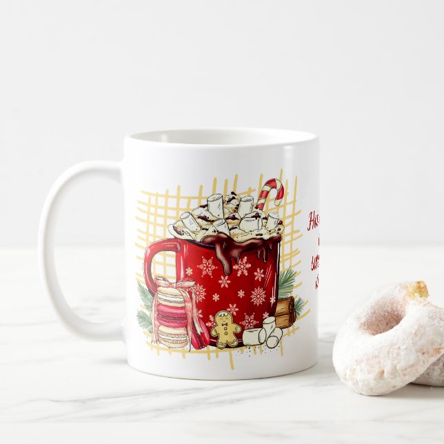 Hot Chocolate Weather Coffee Mug (With Donut)