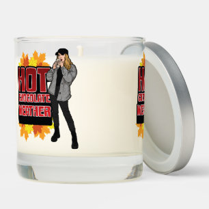 Hot Chocolate Weather Fall Woman Cold Snow Fun Scented Candle