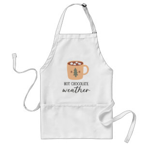 Hot Chocolate Weather Festive Holiday Adult Apron