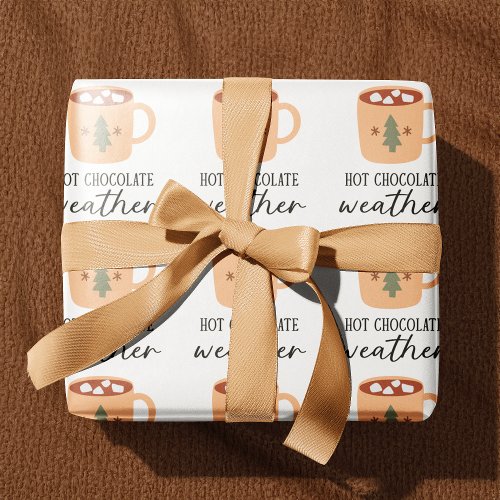 Hot Chocolate Weather Festive Holiday Wrapping Paper