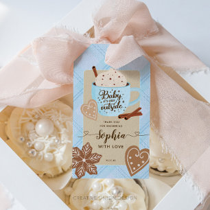 Hot Chocolate Winter Baby Shower Boy Favor Tags