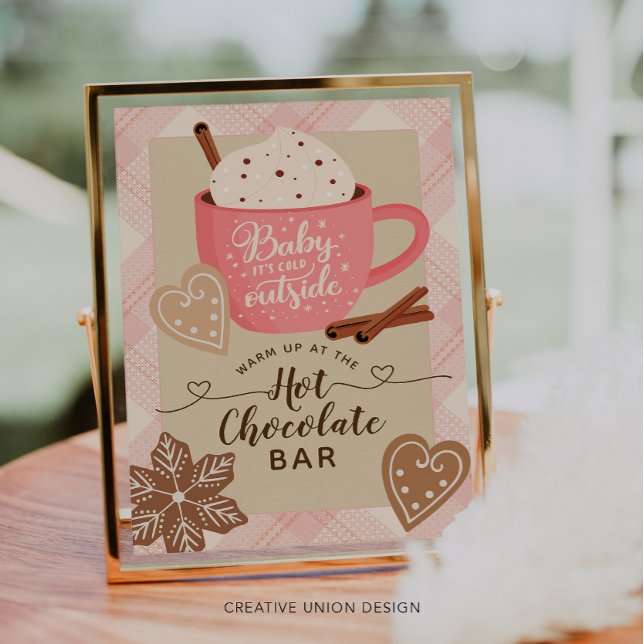 Hot Chocolate Winter Baby Shower Girl Cocoa Bar (Creator Uploaded)
