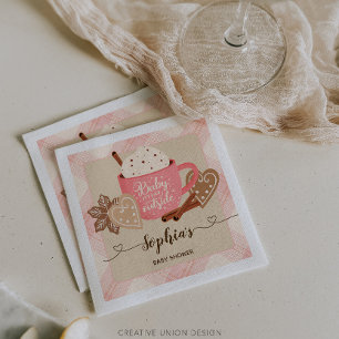 Hot Chocolate Winter Baby Shower Girl  Napkins