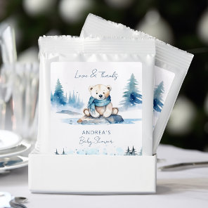 Hot chocolate winter baby shower thank you favors drink mix