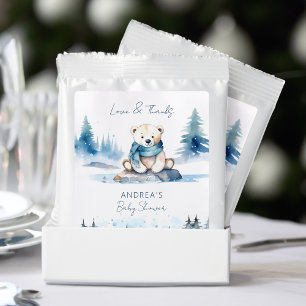 Hot chocolate winter baby shower thank you favors hot chocolate drink mix
