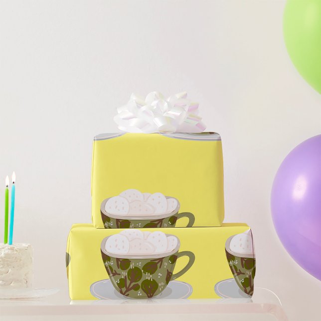 Hot Chocolate With Marshmallows Wrapping Paper (Creator Uploaded)