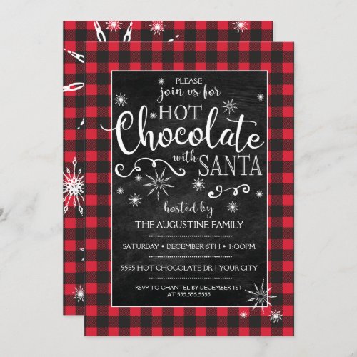 Hot Chocolate with Santa Invitation