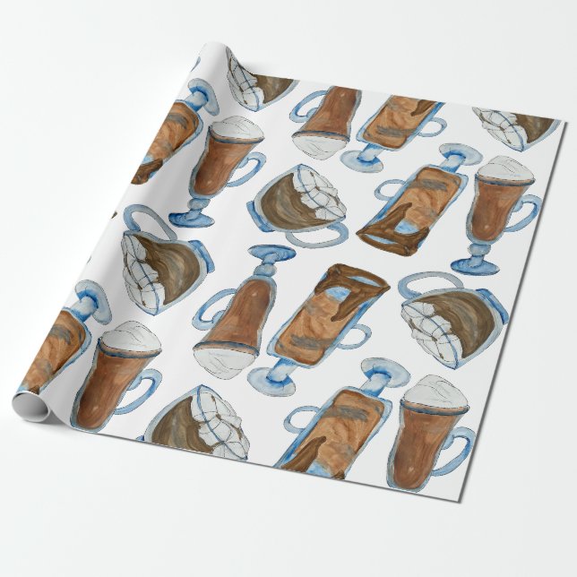 Hot chocolate wrapping paper (Unrolled)