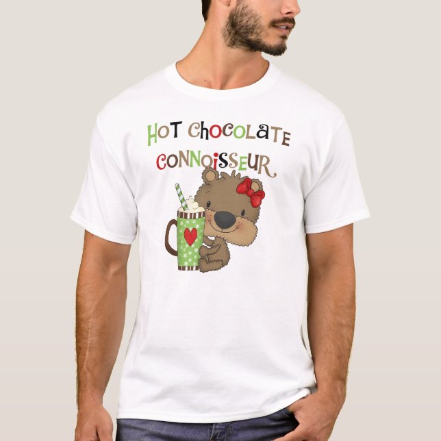 Hot ChocolateConoisseur Girl Bear T-Shirt (Front)
