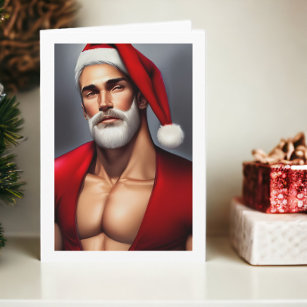 Bodybuilder Santa Claus with Christmas Gifts - Fun Paperweight, Zazzle