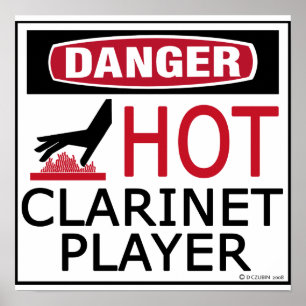 Hot Clarinet Player Poster
