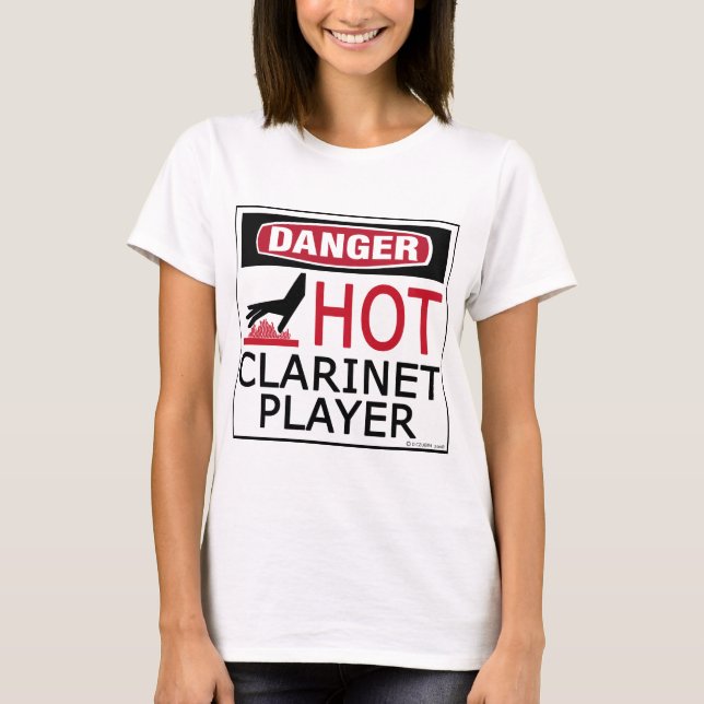 Hot Clarinet Player T-Shirt (Front)