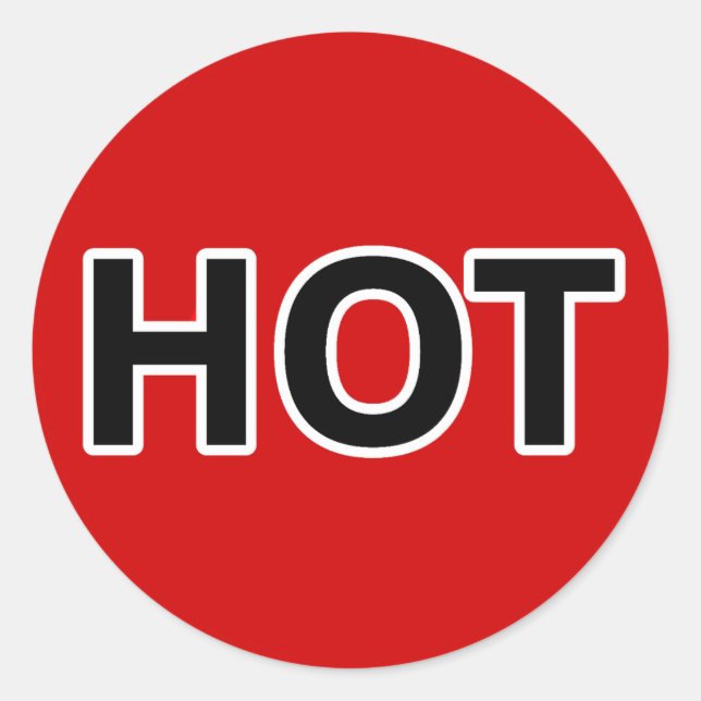 Hot Classic Round Sticker (Front)
