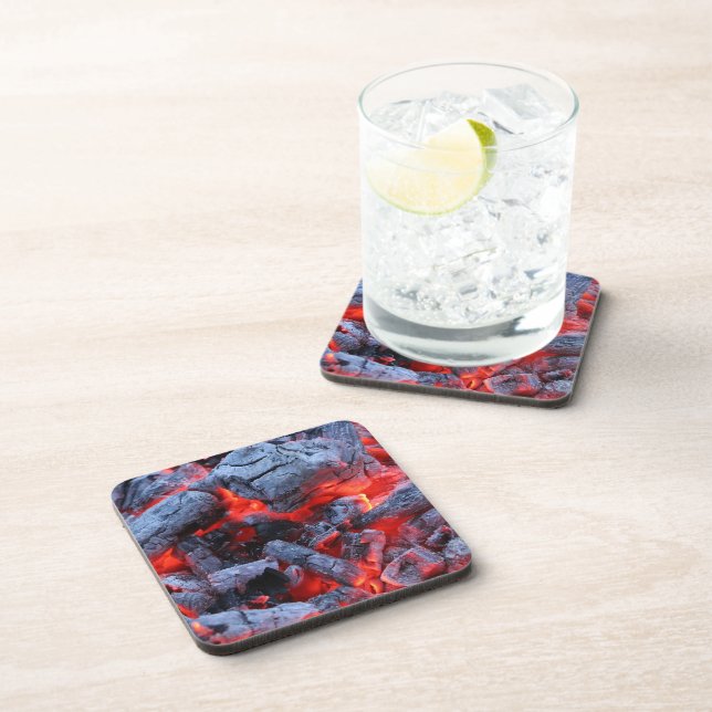 Hot coals beverage coaster (Right Side)
