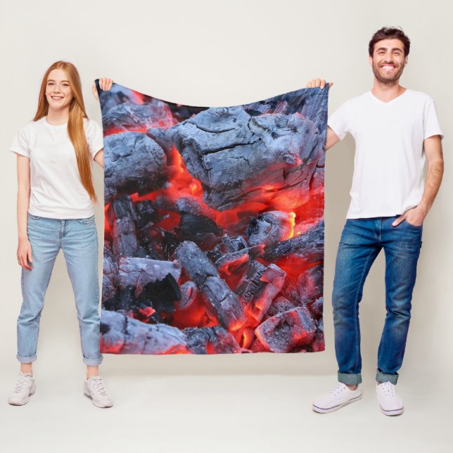 Hot coals fleece blanket (In Situ)