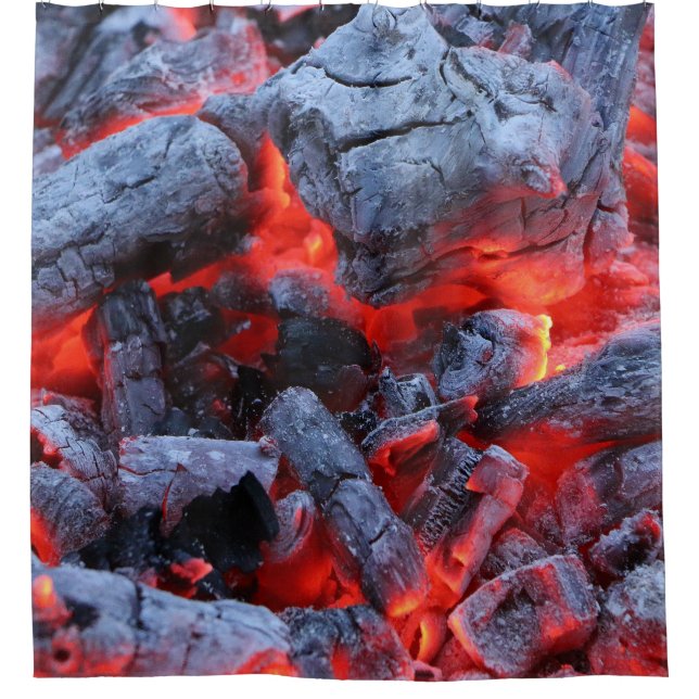 Hot coals shower curtain (Front)