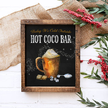Hot Coco Bar Sign by SugSpc_Invitations at Zazzle
