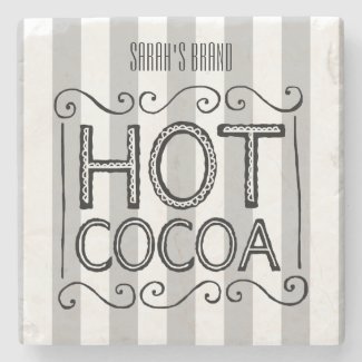 Hot Cocoa Add Your Name Stone Coaster