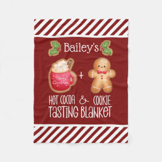 Hot Cocoa and Cookie Tasting Fleece Blanket