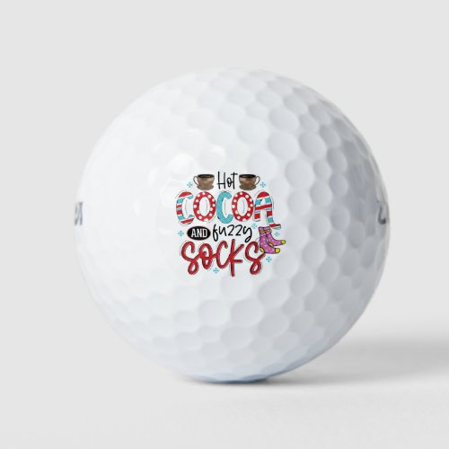 Hot Cocoa And Fuzzy Socks _ Funny Winter Cold Golf Balls