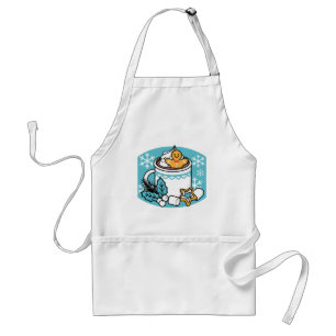 Hot Cocoa and Winter Charm - Snow Fall Cocoa Calls Adult Apron
