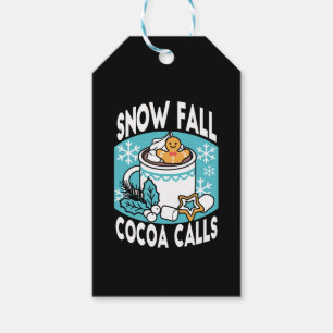 Hot Cocoa and Winter Charm - Snow Fall Cocoa Calls Gift Tags