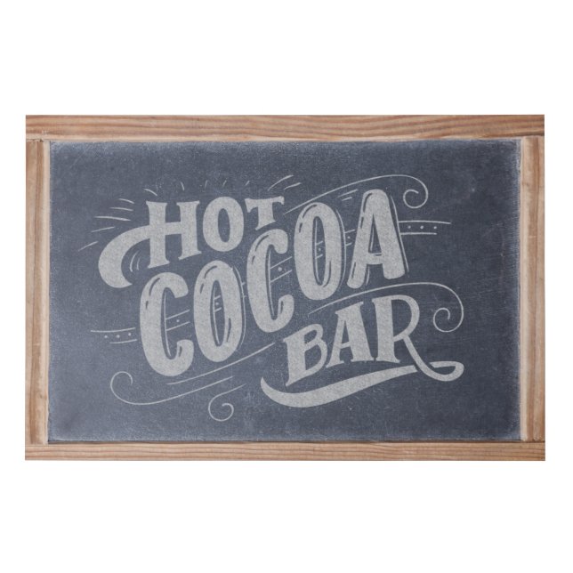 Hot Cocoa Bar Chalkboard Faux Canvas Print (Front)