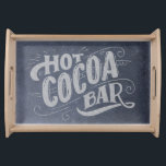 Hot Cocoa Bar Chalkboard Serving Tray<br><div class="desc">This chalkboard hot cocoa bar serving tray features chalk hand lettering that says "Hot Cocoa Bar" on a faux chalkboard background.  The lettering features decorative swashes and ornamental swirls.</div>