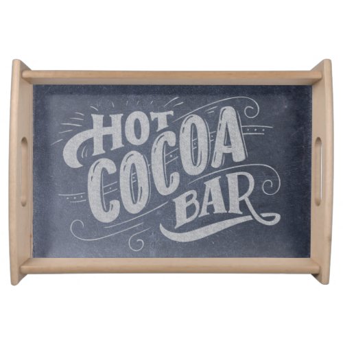 Hot Cocoa Bar Chalkboard Serving Tray