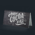 Hot Cocoa Bar Chalkboard Sign<br><div class="desc">This chalkboard hot cocoa bar sign features chalk hand lettering that says "Hot Cocoa Bar" on a faux chalkboard background. The lettering features decorative swashes and ornamental swirls.</div>