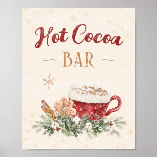 Hot Cocoa Bar Chocolate Drink Table Home Wall Art