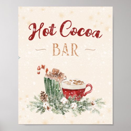 Hot Cocoa Bar Chocolate Drink Table Home Wall Art