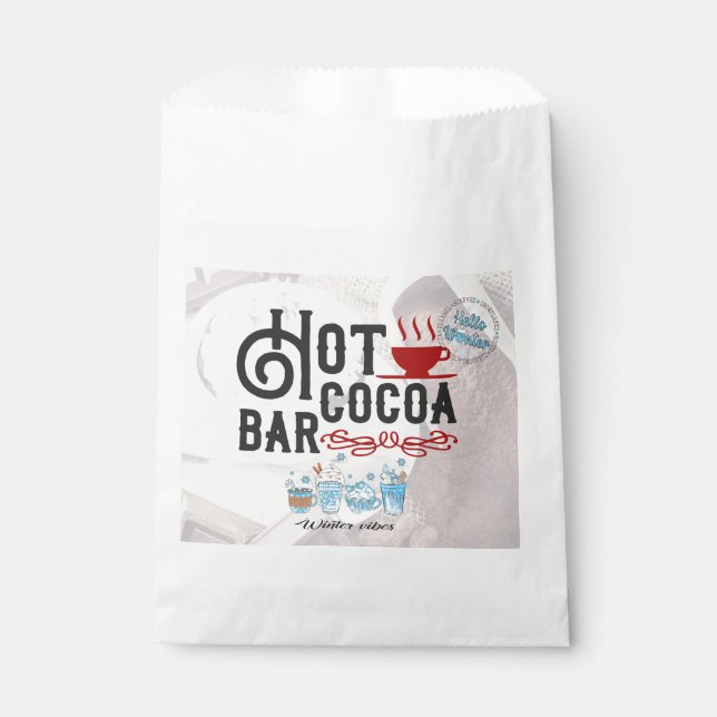 Hot Cocoa Bar Favor Bag (Front)