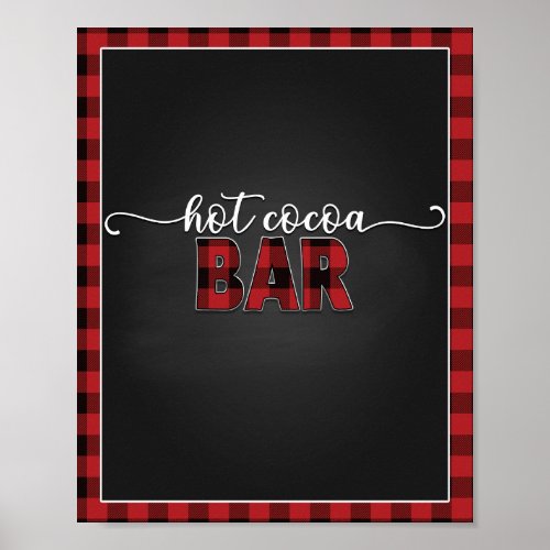 Hot Cocoa Bar Flannel Fling 8x10 PosterSign Poster