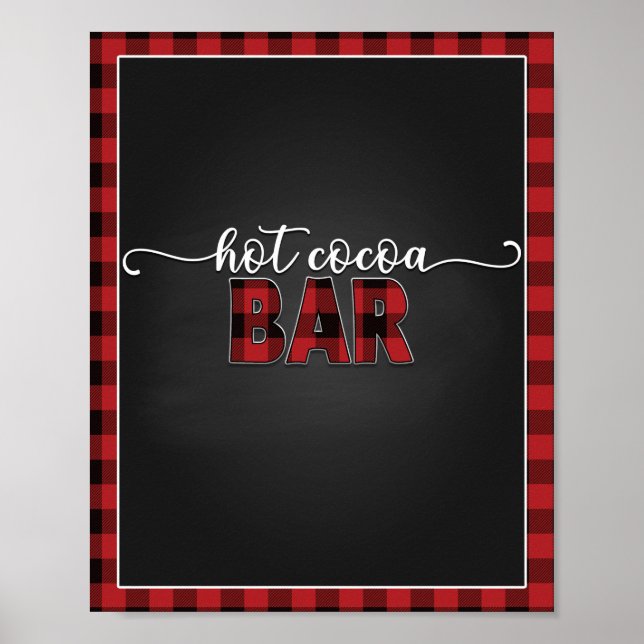 Hot Cocoa Bar Flannel Fling 8x10 Poster/Sign Poster (Front)
