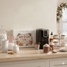 Hot Cocoa Bar Personalized Wood Box Sign