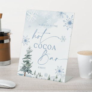 Hot Cocoa Served Here Sign Hot Cocoa Cup Wooden Sign Retro Hot Cocoa Bar  Decor Coffee Shop Hot Cocoa Accessories Wall Decorations for Home Kitchen