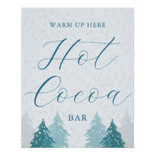 Hot Cocoa Bar Wonderland Quinceanera Warm Up Here Poster