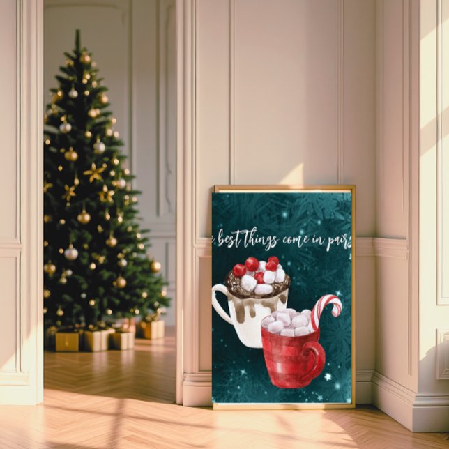 Hot Cocoa Best Things Come In Pairs Wood Wall Art (Creator Uploaded)