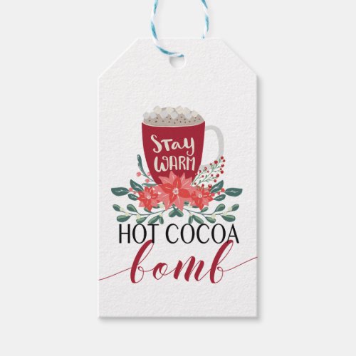 Hot Cocoa Bomb Christmas cookie gift Gift Tags