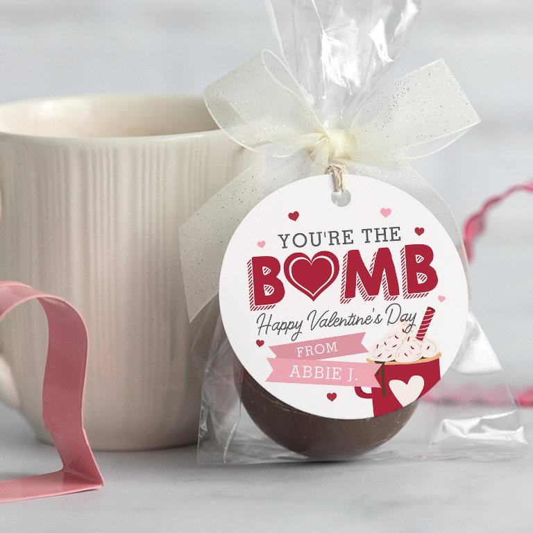 Hot Cocoa Bomb Classroom Valentines Day Tags