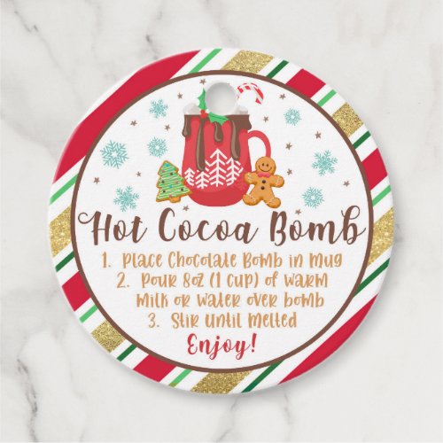 Hot Cocoa Bomb Favor Tag