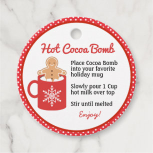 Hot Cocoa Bomb Favor Tags