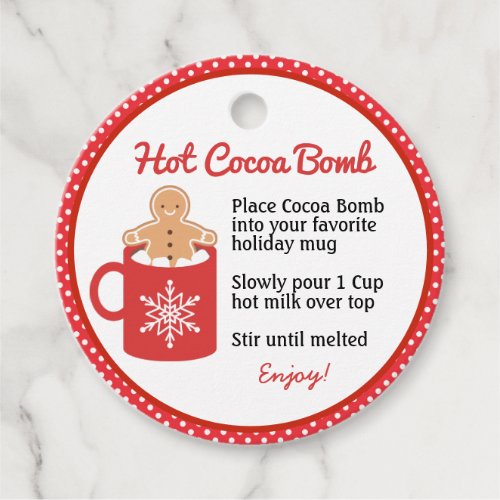 Hot Cocoa Bomb Favor Tags