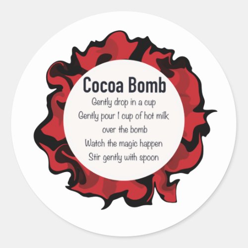 Hot Cocoa Bomb sticker Hot chocolate Classic Round Sticker