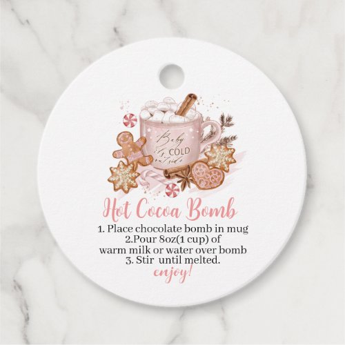 Hot Cocoa Bomb sweets and baby it is cold outside Favor Tags
