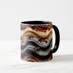 Hot Cocoa Chocoholic Funny Humor Modern Brown Mug