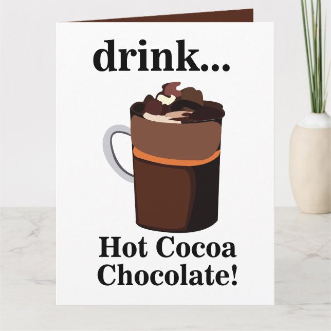 Hot Cocoa Chocolate Birthday  Card (Front)
