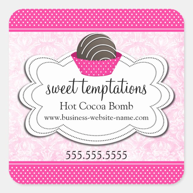 Hot Cocoa Chocolate Bomb  Square Sticker (Front)